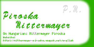 piroska mittermayer business card